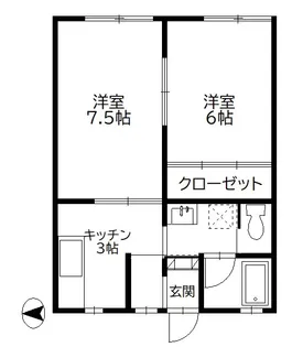 テニメント三馬3号棟【2階】の間取り