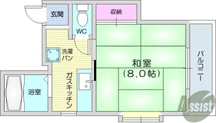 サンライズアオバ【2階】の間取り