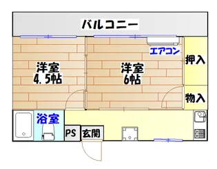 コーポ山根【4階】の間取り