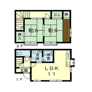 熊本県熊本市東区新外2【一戸建】の間取り
