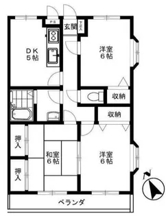 宮地コーポ【3階】の間取り