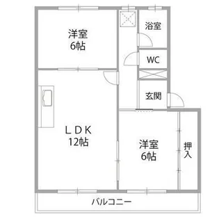 若宮ハイツ【2階】の間取り