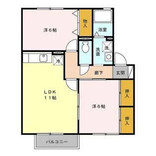 群馬県高崎市根小屋町【アパート】の間取り