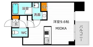 1DKの間取り画像