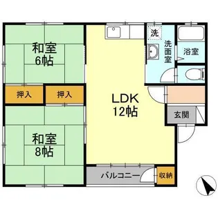 メゾンカシワC【2階】の間取り