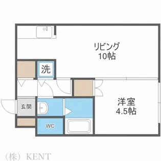 αNEXT札幌第12【4階】の間取り