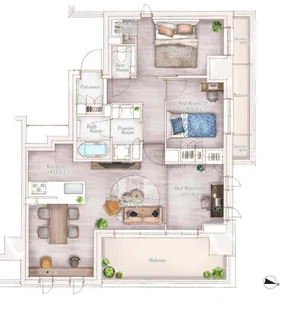ウエリス瑞穂公園【3階】の間取り