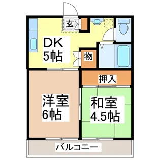 プールサイドマンション【2階】の間取り
