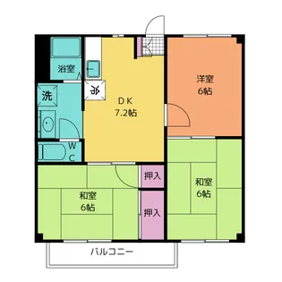ハイマートウイングIII【1階】の間取り