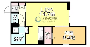 ELGRAND上津【1階】の間取り