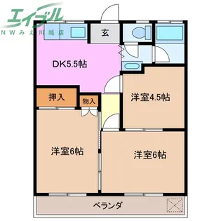 ニューハイツダイソウ【2階】の間取り