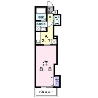 大阪府堺市西区浜寺石津町西4【アパート】の間取り
