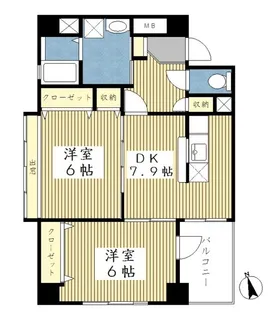 ヴァンクレール2【4階】の間取り
