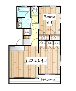 マンションメローA【1階】の間取り