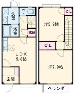 三重県四日市市釆女が丘2【一戸建】の間取り