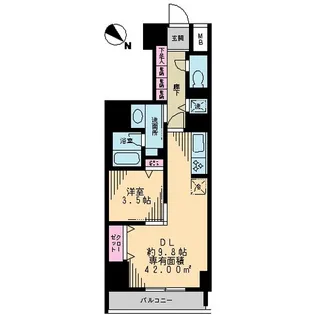 アーク銀座京橋【6階】の間取り