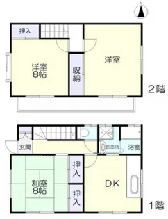 岡山県岡山市北区田中【一戸建】の間取り
