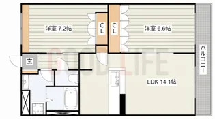 兵庫県小野市大島町【アパート】の間取り