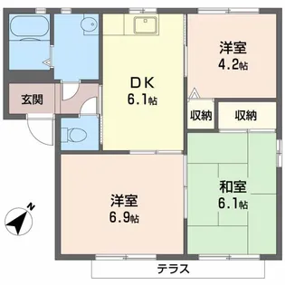 大阪府貝塚市澤【アパート】の間取り