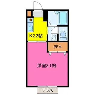 静岡県浜松市中央区鴨江3【アパート】の間取り