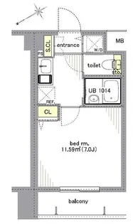 プレールドゥーク文京白山【6階】の間取り