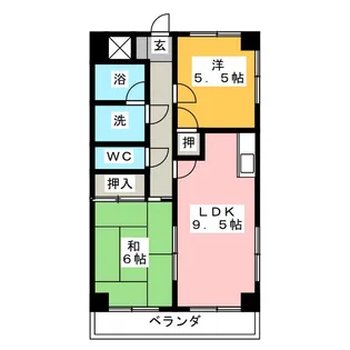 サンロイヤル堤【2階】の間取り