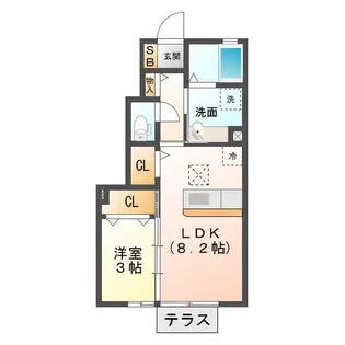 ラ ルーチェ 江戸橋【1階】の間取り