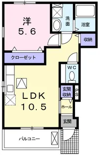 グリーンヒル朝霧【1階】の間取り