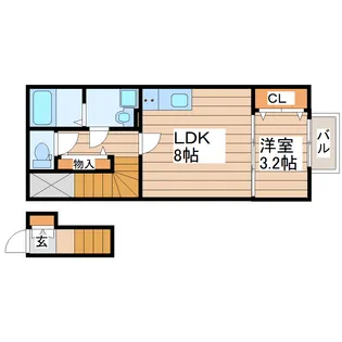BAU上余田【2階】の間取り