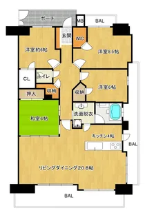 フローレンス徳島町グランドアーク【11階】の間取り