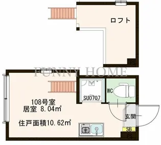Walea 明大前【1階】の間取り