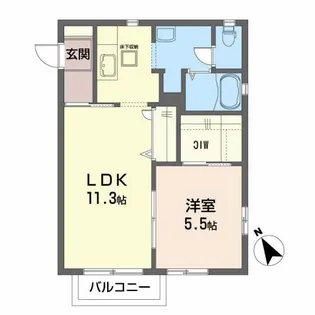 フェリス南仙台【1階】の間取り