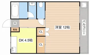 湖琴マンション【1階】の間取り
