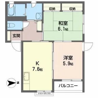 アーバンストリートB【2階】の間取り