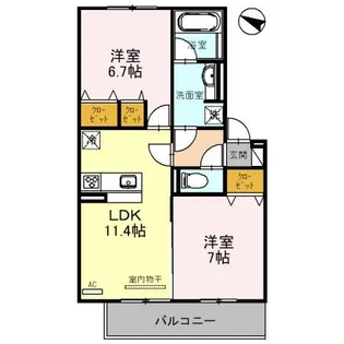 D-ROOM YOU【1階】の間取り