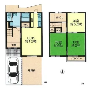 奈良県奈良市帝塚山南4【一戸建】の間取り
