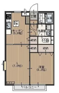 コンフォート・フォレスト【1階】の間取り