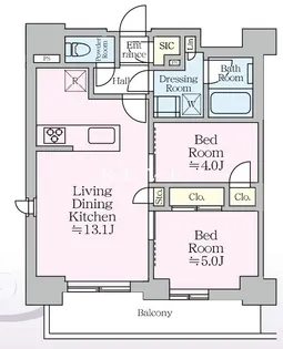 リビオメゾン西麻布【8階】の間取り