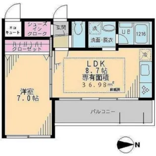 イーストポイント中野【5階】の間取り
