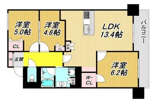 コージースクエア武庫之荘【3階】の間取り