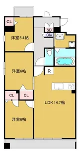 グリーンパレス【2階】の間取り
