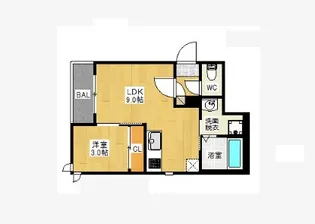 Brand New Day大橋(ブランドニューデイ大橋)【3階】の間取り