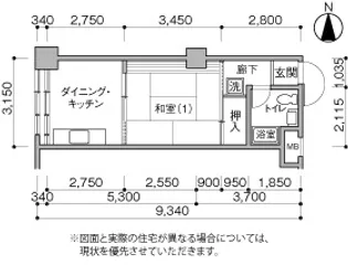 UR仙台外記丁【4階】の間取り