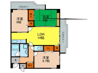 サンヴェ-ルの間取り