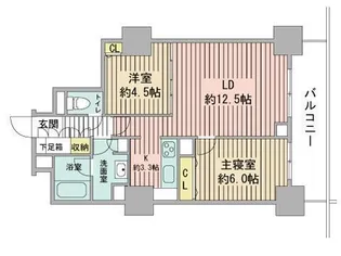 プライムアーバン札幌リバーフロント【4階】の間取り