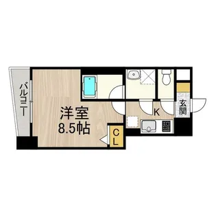 CITY SPIRE浜大津駅前【4階】の間取り