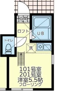 ユナイト山手アドリアン【2階】の間取り