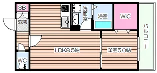 ソリティア弁天町【4階】の間取り