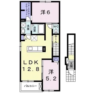 コンフォート北金井【2階】の間取り
