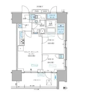 パークアクシス西大島コンフォートスクエア【14階】の間取り